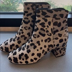 Cole Haan Arden Calf Hair Leopard Booties